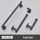 DecorBites™ Brushed Gold Bathroom Accessories Set: Towel Rail, Paper Holder, Hook, Stainless Steel