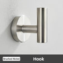DecorBites™ Brushed Gold Bathroom Accessories Set: Towel Rail, Paper Holder, Hook, Stainless Steel