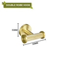 Modern brushed gold bathroom accessories set with frosted glass