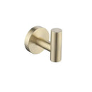 Modern brushed gold bathroom accessory set with towel rack