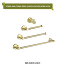 DecorBites™ Brushed Gold Bathroom Hardware Set with Stainless Steel Towel Bar & Paper Holder