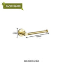 DecorBites™ Brushed Gold Bathroom Hardware Set with Stainless Steel Towel Bar & Paper Holder