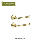 DecorBites™ Brushed Gold Bathroom Hardware Set with Stainless Steel Towel Bar & Paper Holder