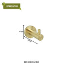 DecorBites™ Brushed Gold Bathroom Hardware Set with Stainless Steel Towel Bar & Paper Holder