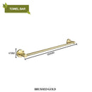 DecorBites™ Brushed Gold Bathroom Hardware Set with Stainless Steel Towel Bar & Paper Holder