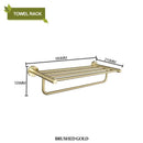 DecorBites™ Brushed Gold Bathroom Hardware Set with Stainless Steel Towel Bar & Paper Holder