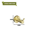 DecorBites™ Brushed Gold Bathroom Accessories Set: Wall Mount Shelf, Toilet Paper Holder, Towel Bar, Robe Hook