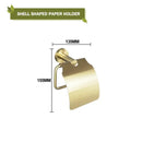 DecorBites™ Brushed Gold Bathroom Accessories Set: Wall Mount Shelf, Toilet Paper Holder, Towel Bar, Robe Hook
