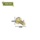 DecorBites™ Brushed Gold Bathroom Accessories Set: Wall Mount Shelf, Toilet Paper Holder, Towel Bar, Robe Hook