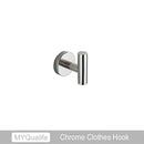 Modern brushed gold bathroom hardware set with towel bar and hooks