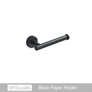 Modern brushed gold bathroom hardware set with towel bar and hooks