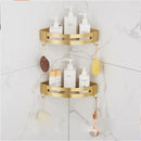Modern brushed gold bathroom set towel rack and shelf hardware
