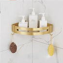 Modern brushed gold bathroom set towel rack and shelf hardware