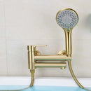 Modern brushed gold bathtub shower set with faucet for bathroom