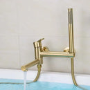 Modern brushed gold bathtub shower set with faucet for bathroom