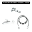Modern brushed gold bidet faucet set bathroom handheld shower sprayer