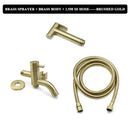 Modern brushed gold bidet faucet set bathroom handheld shower sprayer