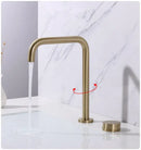 Modern brushed gold & black basin faucet kitchen rotating tap