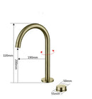 Modern brushed gold & black basin faucet kitchen sink tap