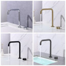 Modern brushed gold & black basin faucet kitchen sink tap