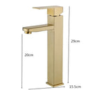 DecorBites™ Brushed Gold Black Stainless Steel Bathroom Faucet Hot Cold Basin Tap Sink Mixer