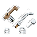 Modern brushed gold & black wall mounted basin faucet bathroom mixer