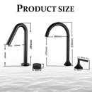 DecorBites™ Brass Basin Faucet Brushed Gold Double Bracket Two Holes Hot Cold Mixer