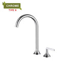 DecorBites™ Brass Basin Faucet Brushed Gold Double Bracket Two Holes Hot Cold Mixer
