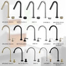 DecorBites™ Brass Basin Faucet Brushed Gold Double Bracket Two Holes Hot Cold Mixer