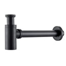 Modern brushed gold brass basin p-trap bathroom sink drain