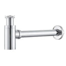 Modern brushed gold brass basin p-trap bathroom sink drain