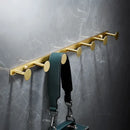 DecorBites™ Brass Bath Hardware Set: Shelf, Towel Rack, Paper & Toilet Brush Holder in Brushed Gold