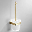 DecorBites™ Brass Bath Hardware Set: Shelf, Towel Rack, Paper & Toilet Brush Holder in Brushed Gold