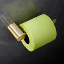 DecorBites™ Brass Bath Hardware Set: Shelf, Towel Rack, Paper & Toilet Brush Holder in Brushed Gold