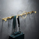 DecorBites™ Brass Bath Hardware Set: Shelf, Towel Rack, Paper & Toilet Brush Holder in Brushed Gold