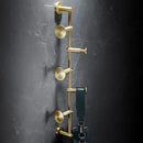DecorBites™ Brass Bath Hardware Set: Shelf, Towel Rack, Paper & Toilet Brush Holder in Brushed Gold