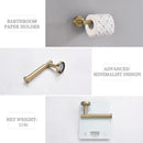 Modern brushed gold brass bathroom accessories set for bathroom