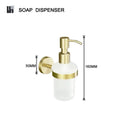 Modern brushed gold brass bathroom accessories set for bathroom