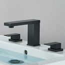 Modern brushed gold dual handle waterfall faucet bathroom sink tap