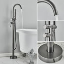 Modern brushed gold freestanding bathtub faucet bathroom handshower