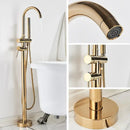 Modern brushed gold freestanding bathtub faucet bathroom handshower