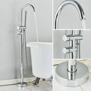 Modern brushed gold freestanding bathtub faucet bathroom handshower