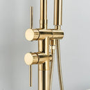 Modern brushed gold freestanding bathtub faucet bathroom handshower