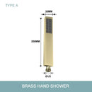 Modern brushed gold hand shower with stainless steel hose bathroom