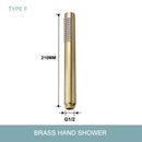 Modern brushed gold hand shower with stainless steel hose bathroom