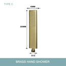 Modern brushed gold hand shower with stainless steel hose bathroom