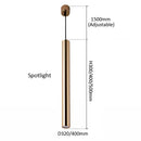 Modern brushed gold led pendant light dining room cylindrical lamp