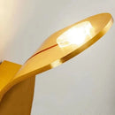 Modern brushed gold led wall lamp living room curved sconce