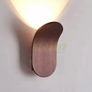 Modern brushed gold led wall lamp living room curved sconce