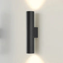 Modern brushed gold & matte black cylindrical wall lights bedroom led